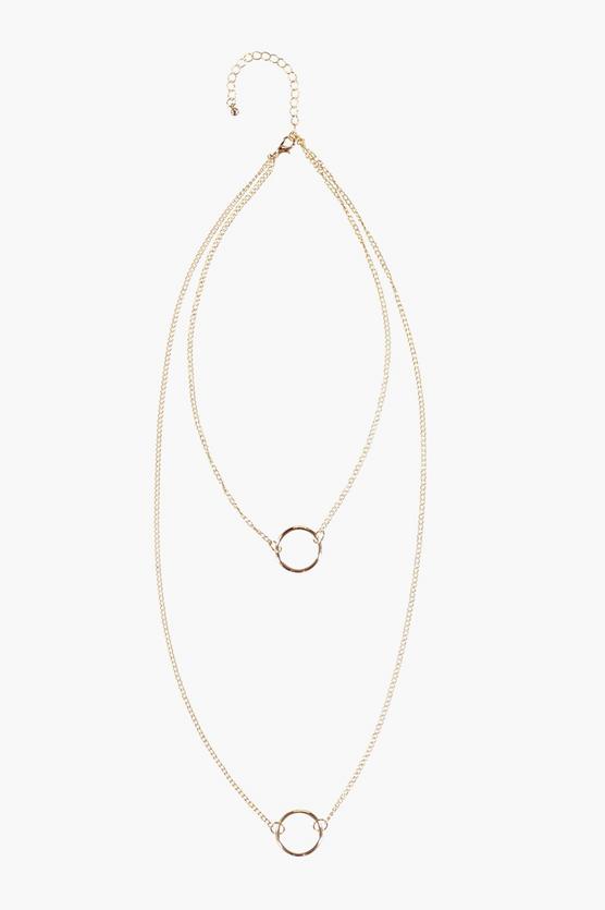 Eva Double Circle Layered Necklace